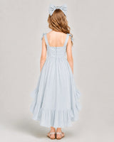 Mist Chiffon A-line Girls Formal Dress Back View