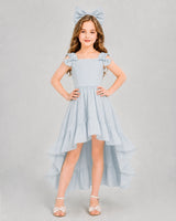 Mist Chiffon A-line Girls Formal Dress Front View