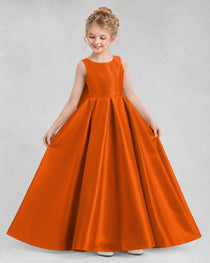 Dideyttawl Flower Girl Dress with Thick Straps and Statement Back Bow