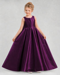 Dideyttawl Flower Girl Dress with Thick Straps and Statement Back Bow
