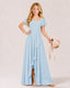Dideyttawl Chiffon Junior Bridesmaid Dress with Flutter Sleeves