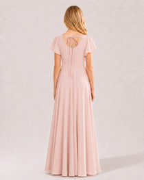 Blush Pink Junior Bridesmaid Dress