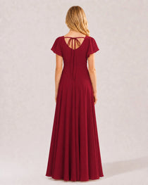 Burgundy Junior Bridesmaid Dress