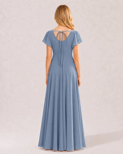 Dusty Blue Junior Bridesmaid Dress
