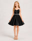 Dideyttawl Girls Formal Dress with Rhinestone Shoulder Drape and Beaded Waistband