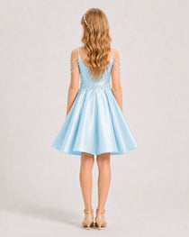 Baby Blue Girls Prom Dress