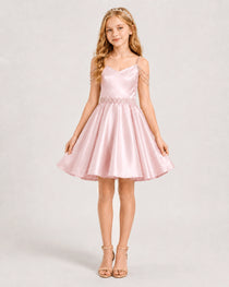 Blush Pink Girls Prom Dress