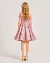 Dusty Rose Girls Prom Dress