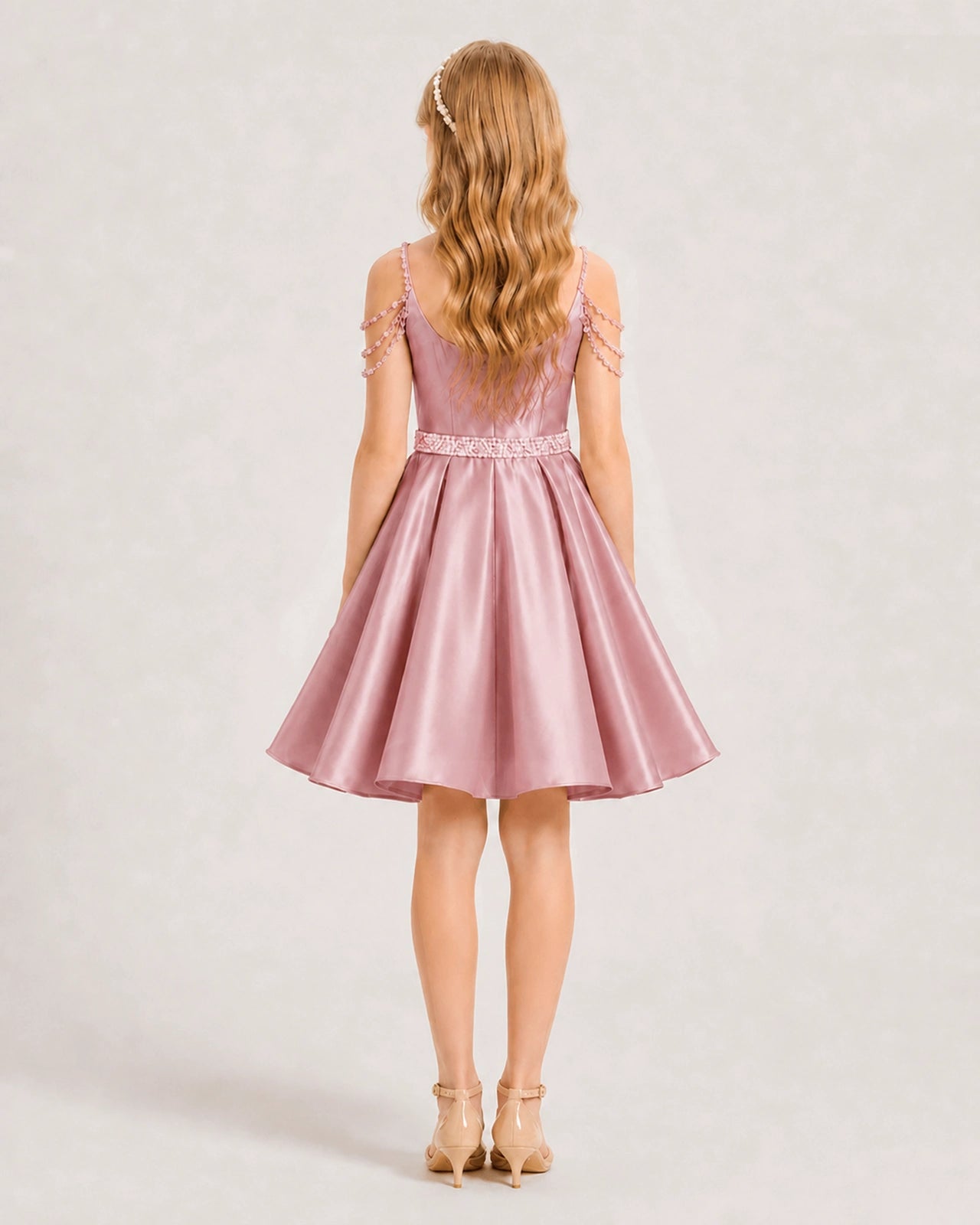 Dusty Rose Girls Prom Dress
