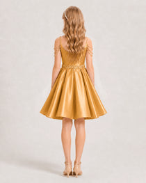 Gold Girls Prom Dress