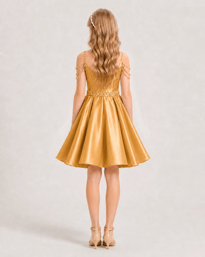 Gold Girls Prom Dress