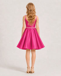 Hot Pink Girls Prom Dress