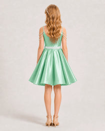 Mint Green Girls Prom Dress