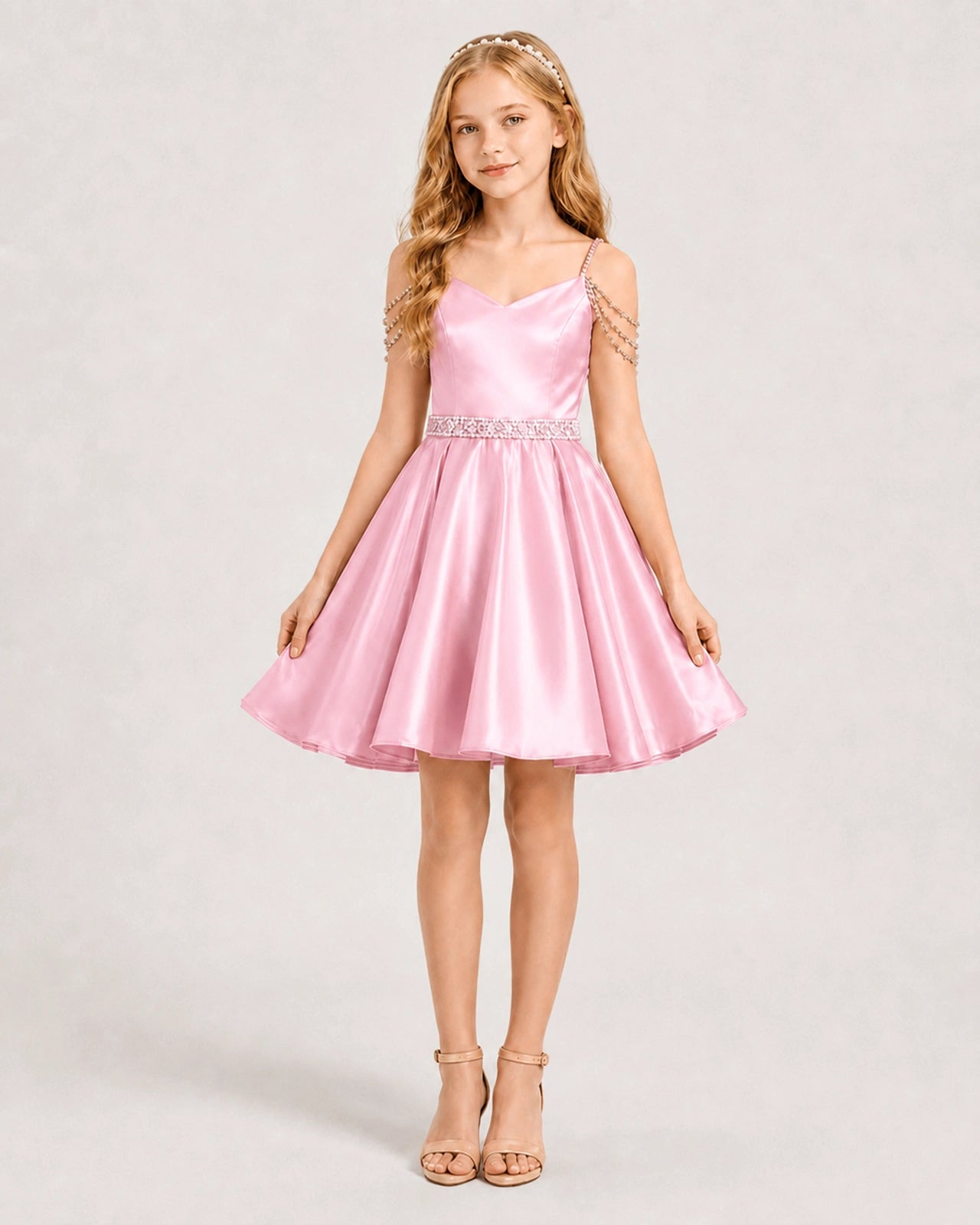 Pink Girls Prom Dress