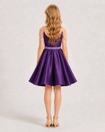 Purple Girls Prom Dress