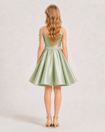 Sage Green Girls Prom Dress