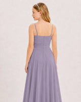 Wisteria Chiffon A-line Junior Bridesmaid Dress Back View