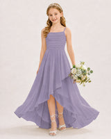 Wisteria Chiffon A-line Junior Bridesmaid Dress Front View