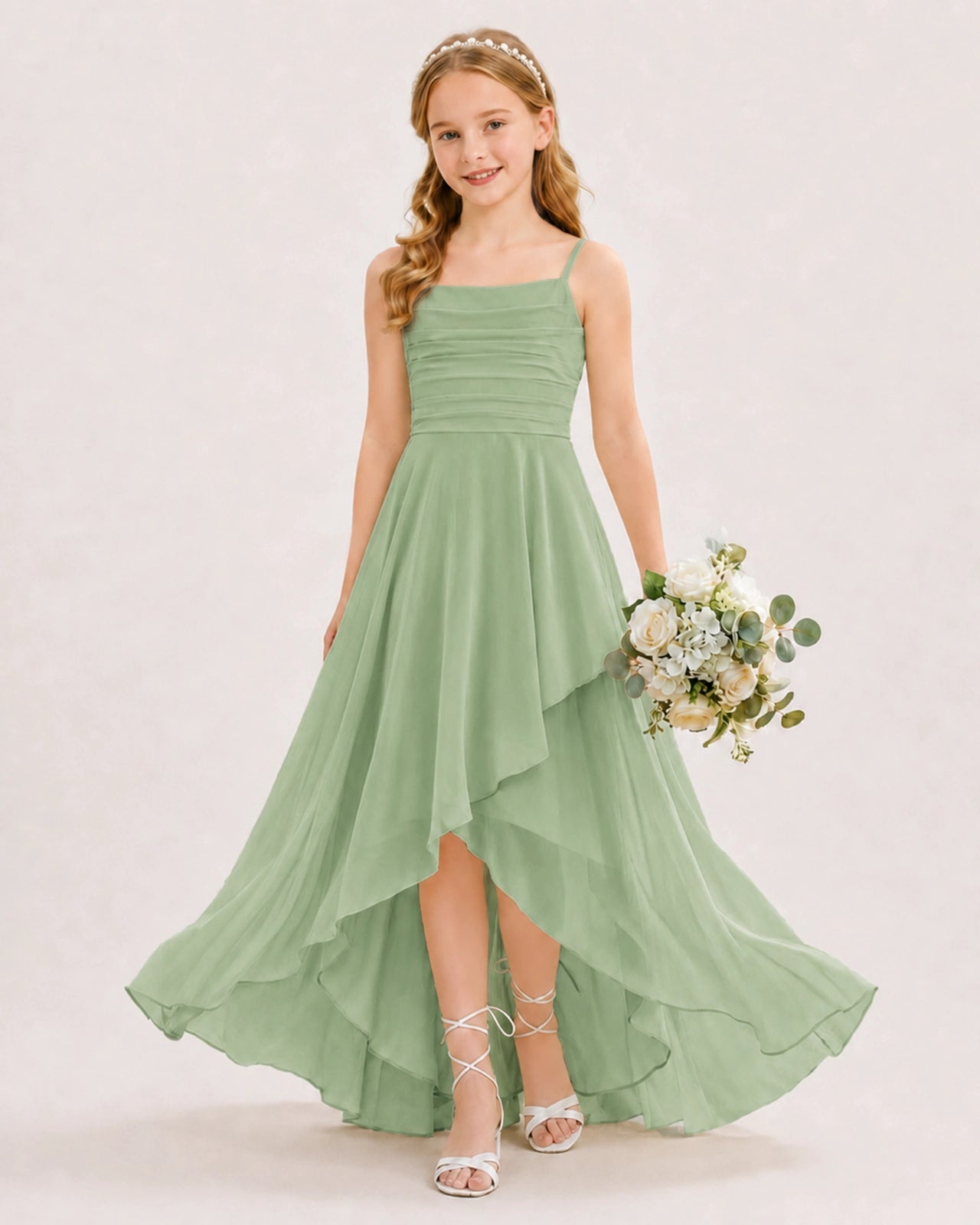 Sage Green Junior Bridesmaid Dress