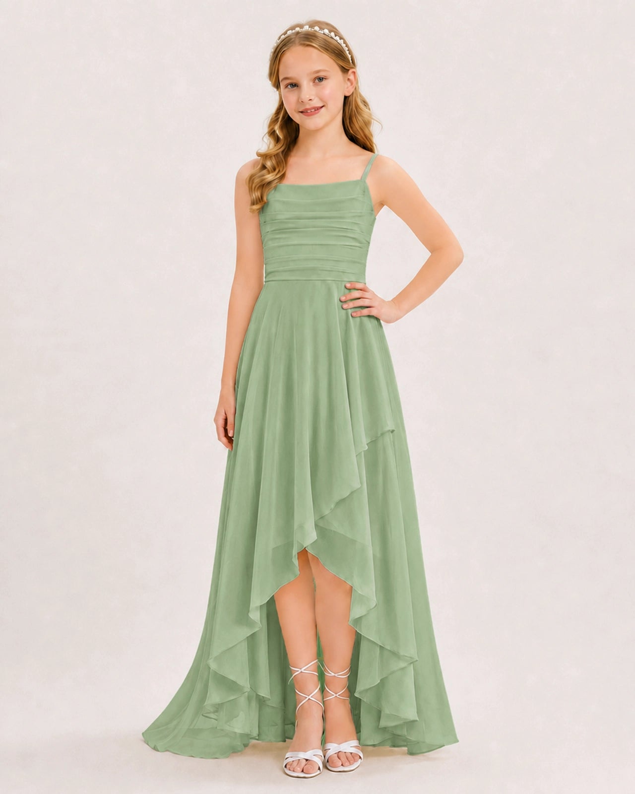 Sage Green Junior Bridesmaid Dress