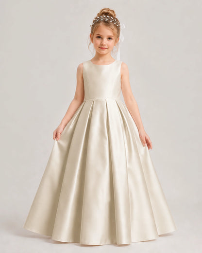 Champagne Flower Girls Dress