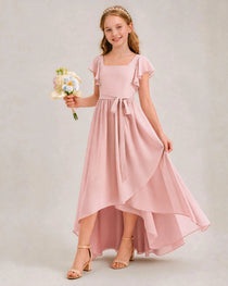 Blush Pink Junior Bridesmaid Dresses