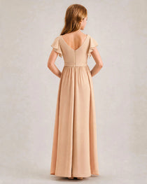 Peach Junior Bridesmaid Dresses