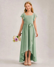 Sage Green Junior Bridesmaid Dresses