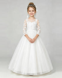 Ivory Lace Flower Girl Dress