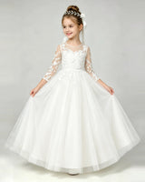 Ivory Tulle A-line First Communion Dress Front View
