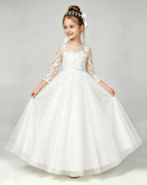 Ivory Lace Flower Girl Dress