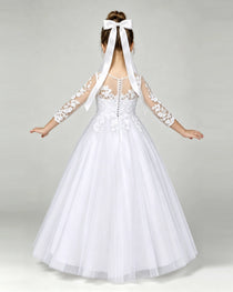 White Lace Flower Girl Dress