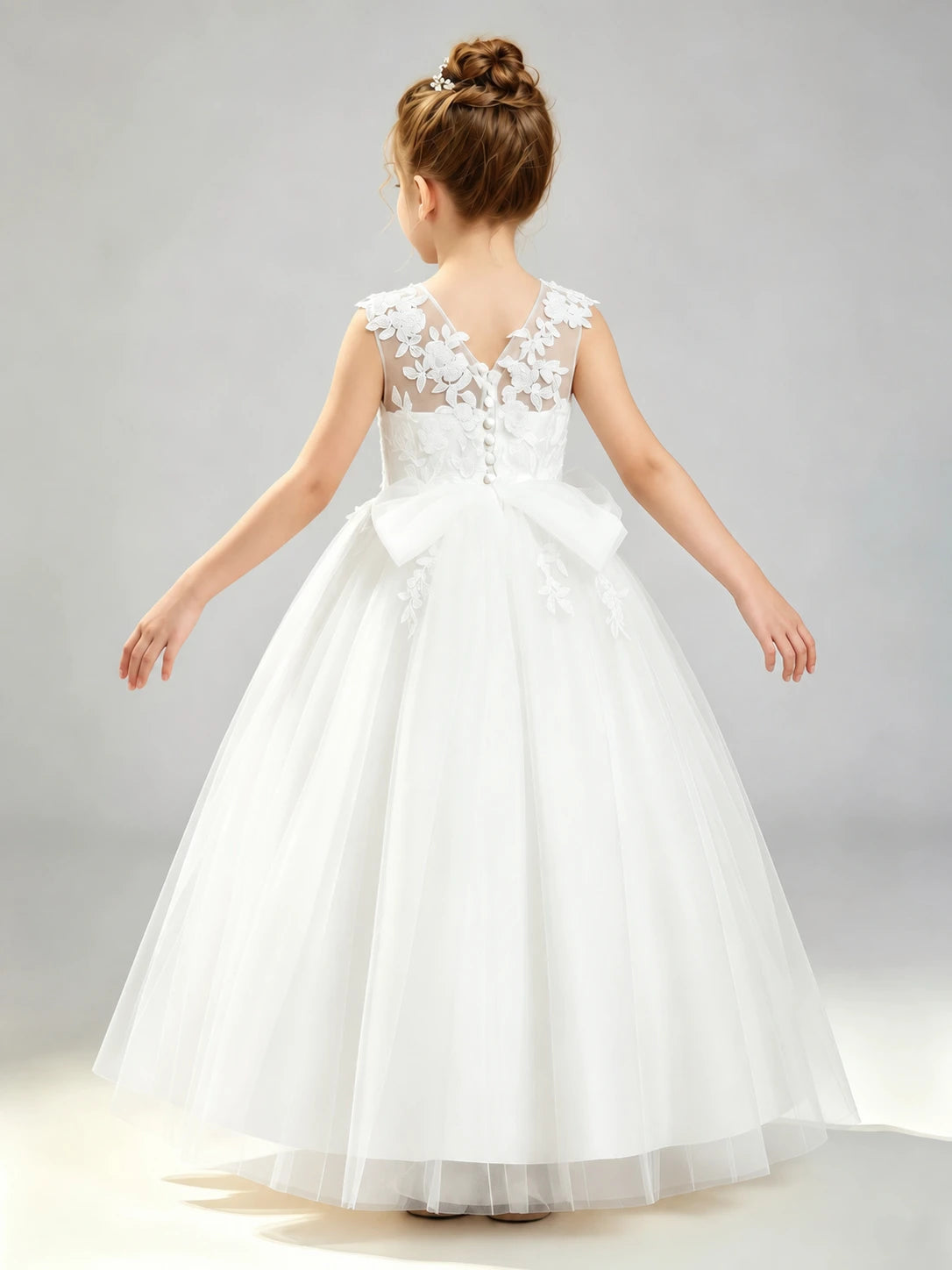 Ivory Lace Flower Girl Dress