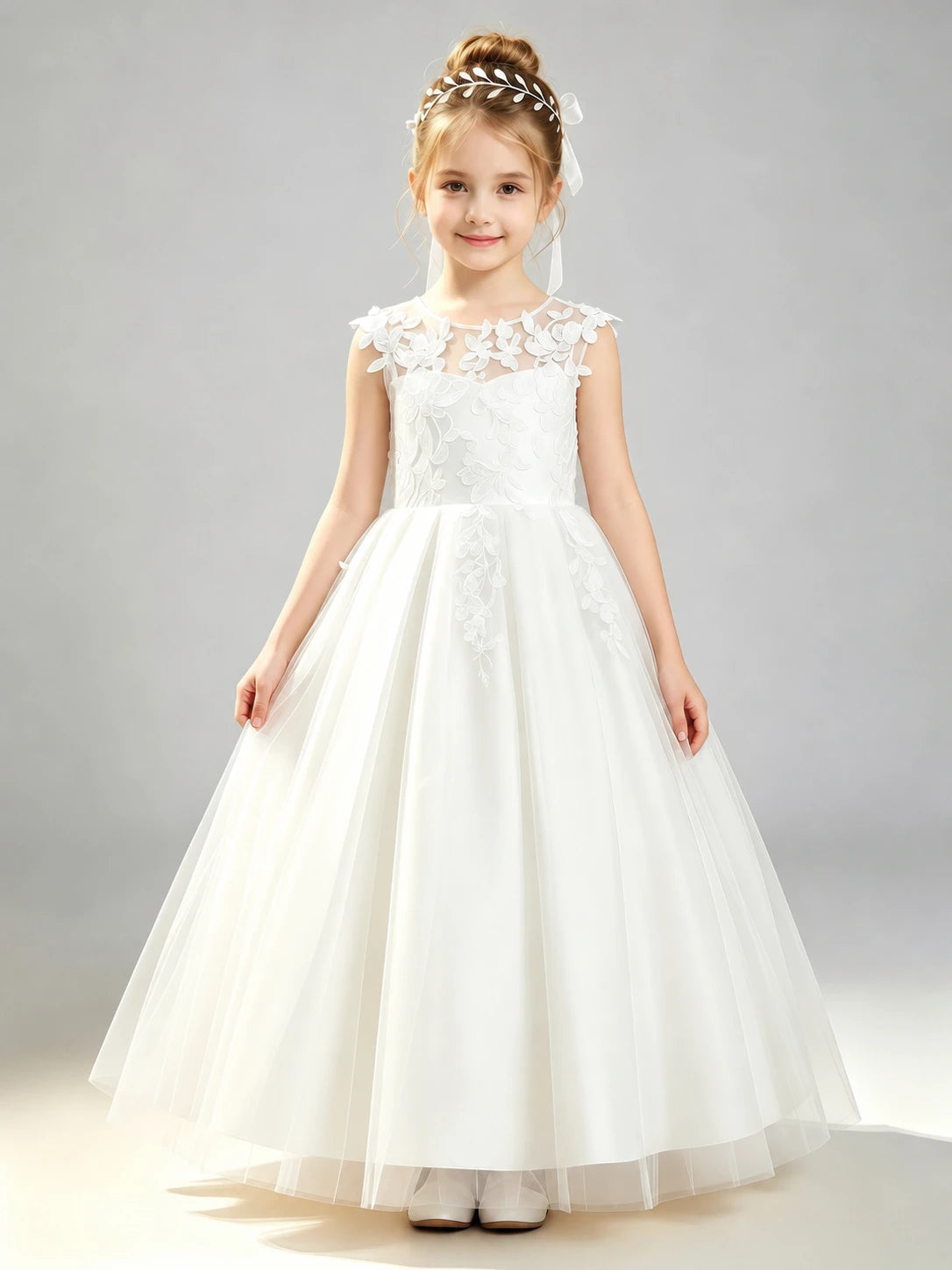 Ivory Lace Flower Girl Dress