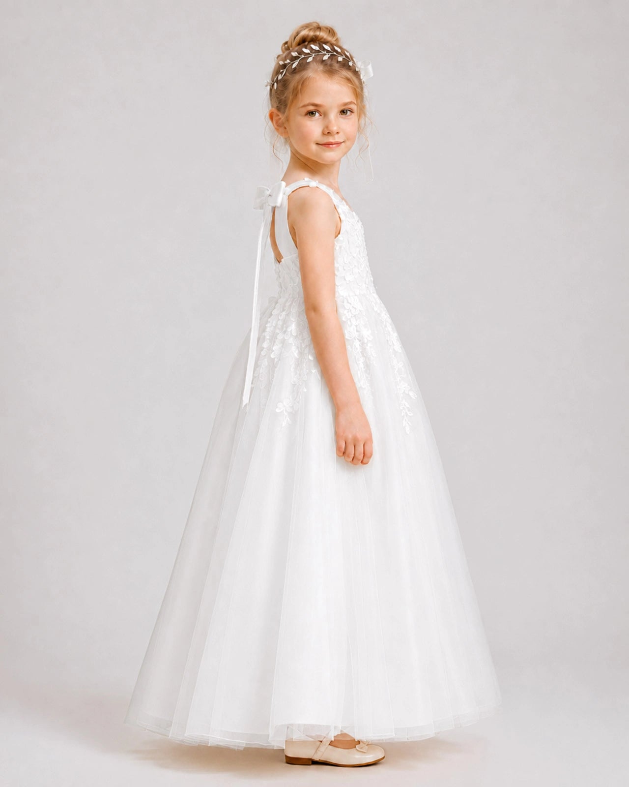 Ivory Lace Flower Girl Dress