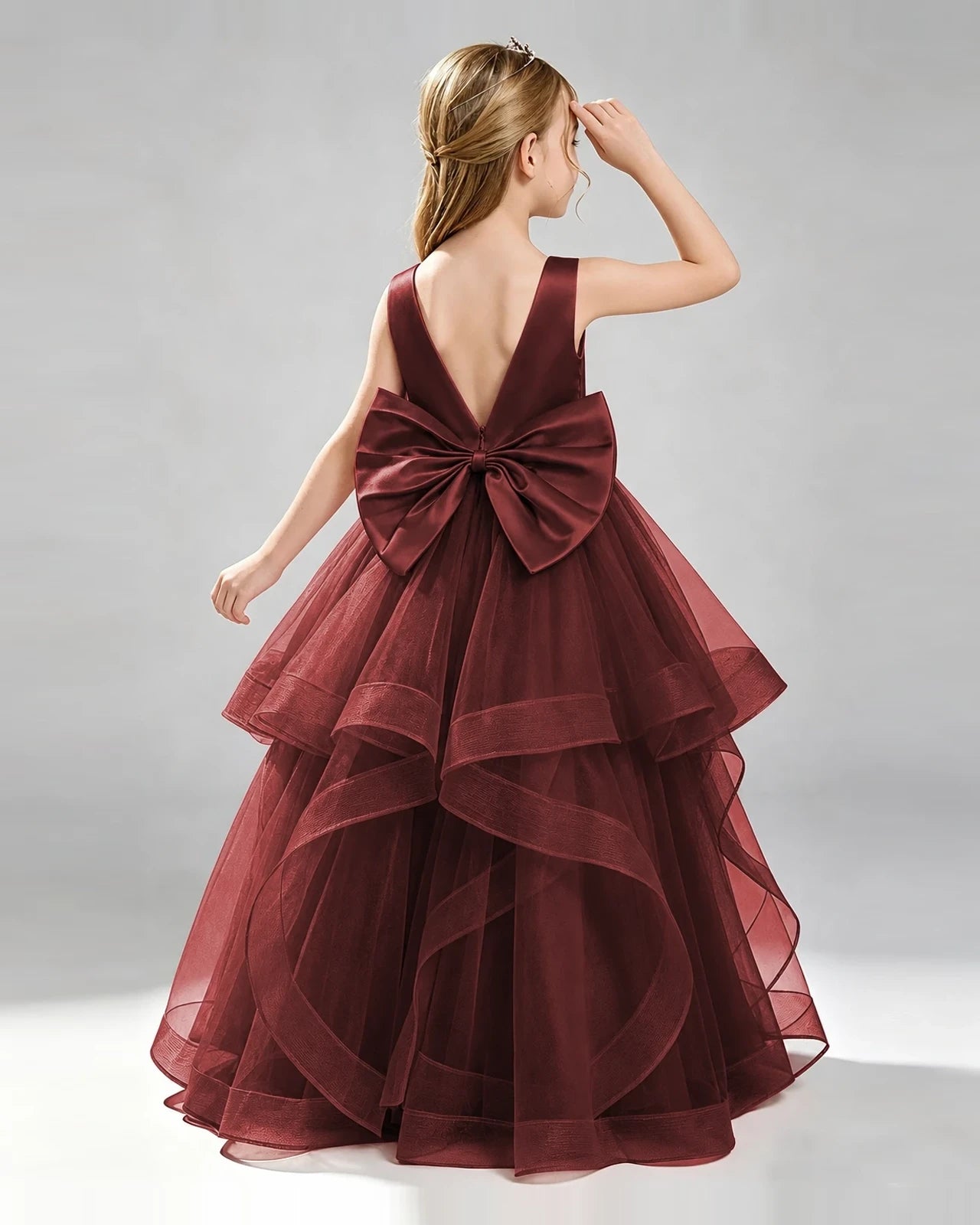 Windred Tulle A-line Pageant Dress Back View