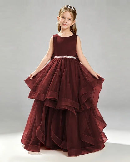 Windred Tulle A-line Pageant Dress Front View
