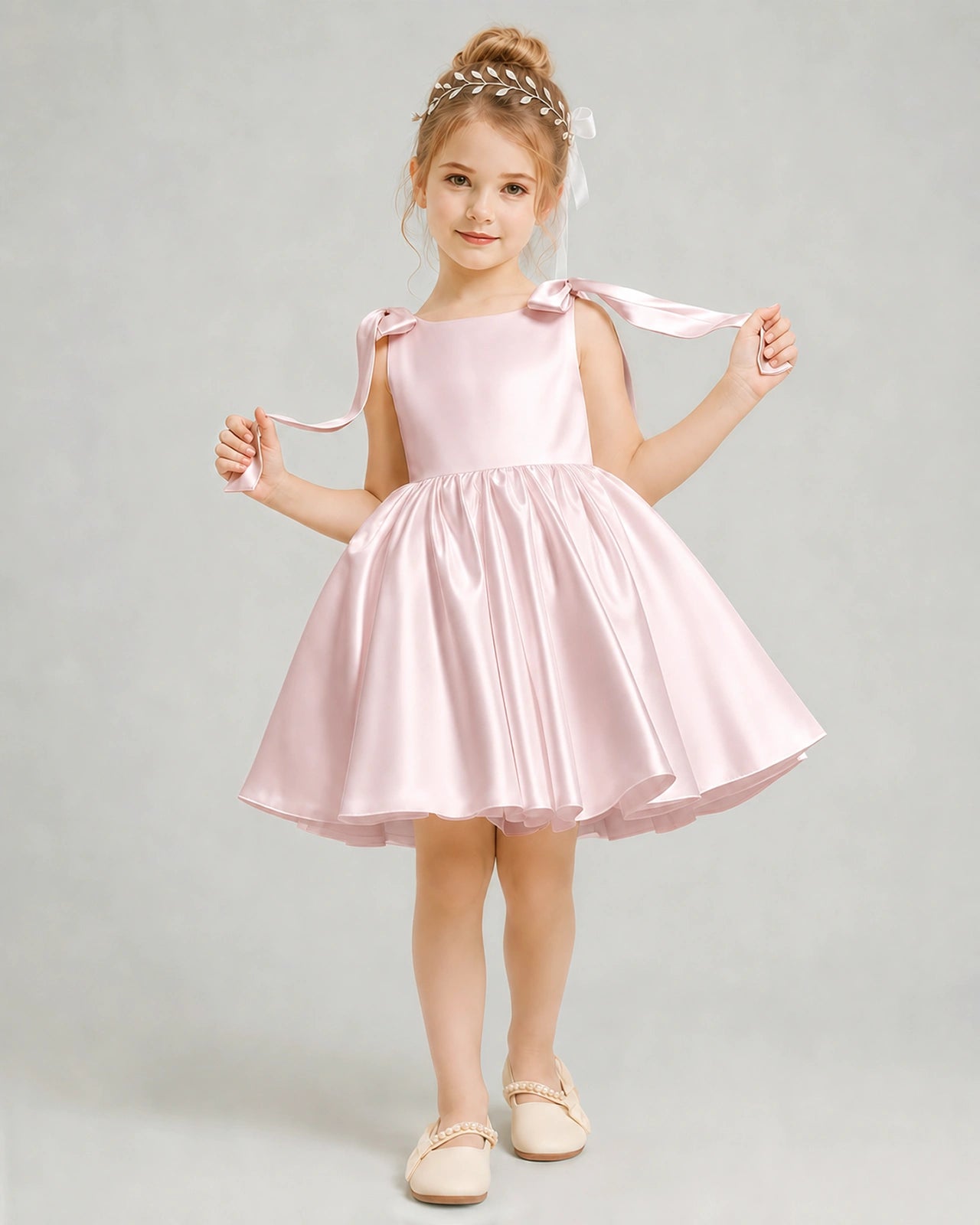 Blush Pink Flower Girl Dress