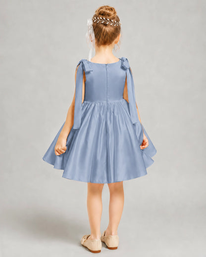 Dusty Blue Flower Girl Dress