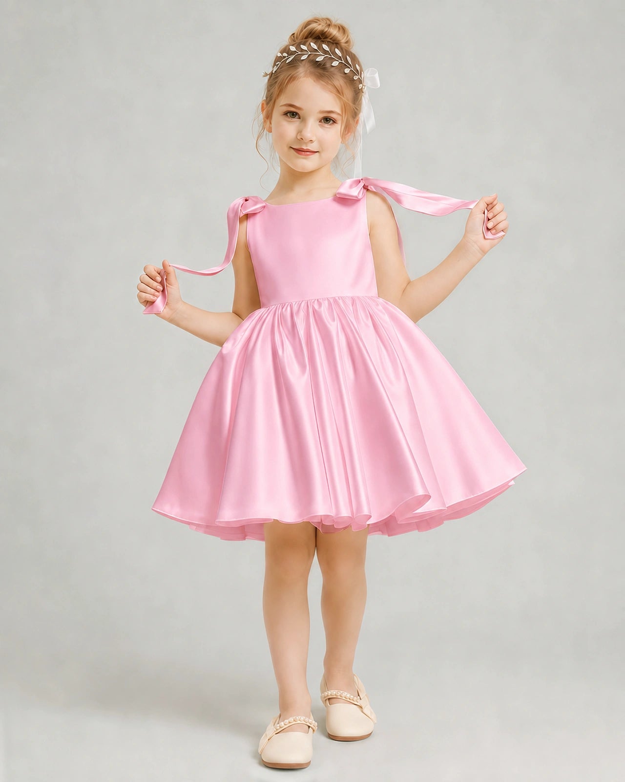 Pink Flower Girl Dress