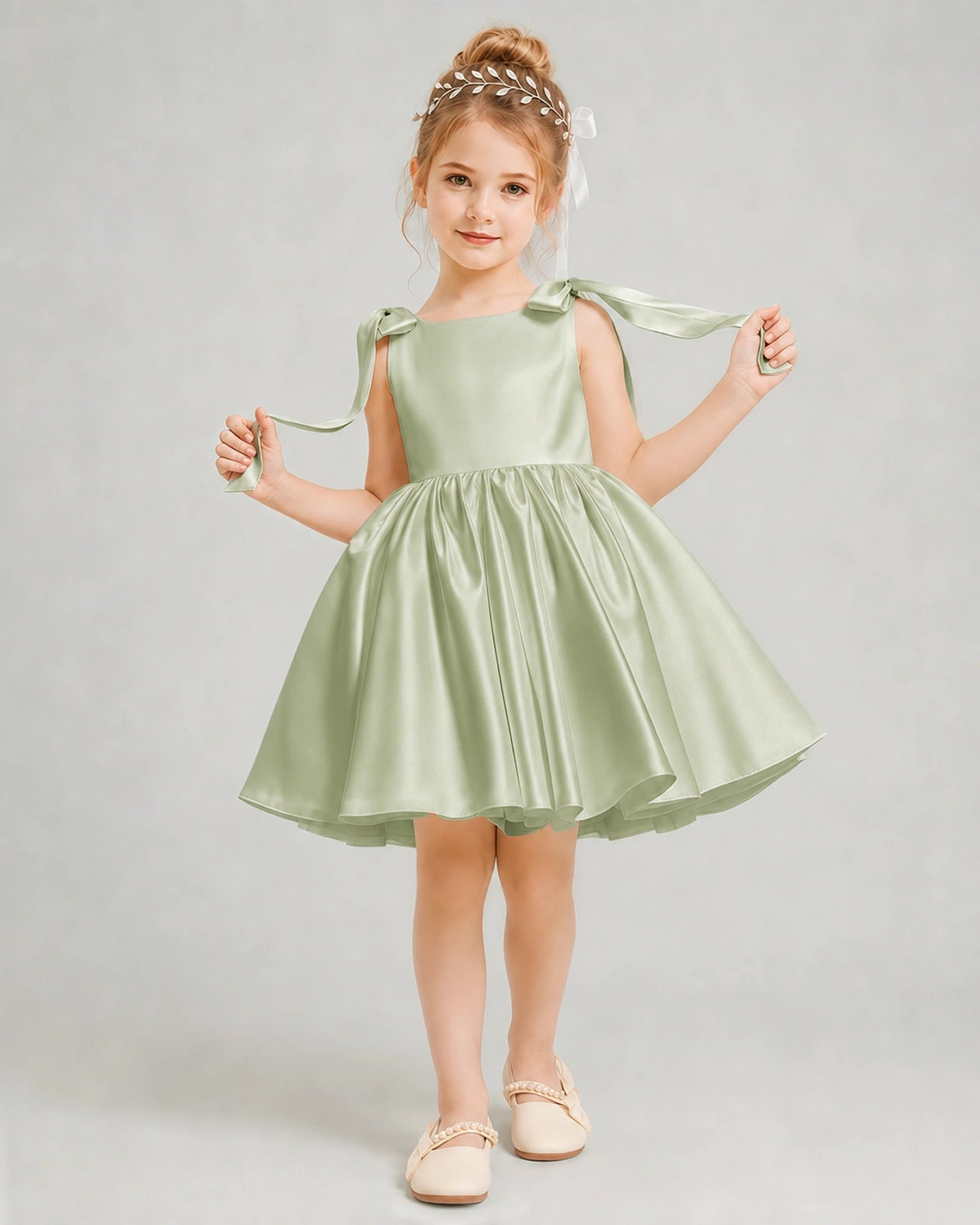 Sage Green Flower Girl Dress
