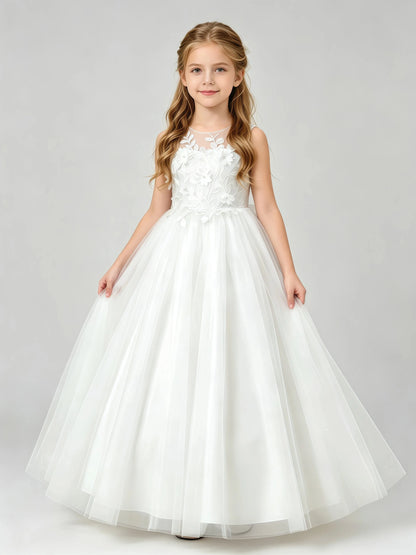 Ivory Flower Girls Dress