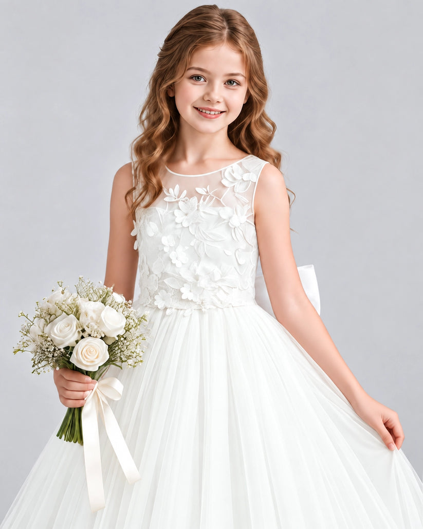 Ivory Ball Gown First Communion Dresses Detail