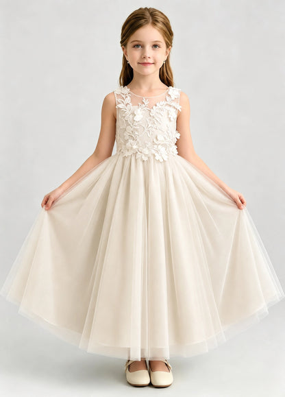 Champagne Flower Girl Dress