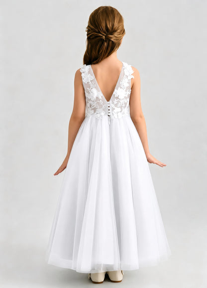 White Flower Girl Dress