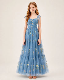 Dusty Blue Junior Bridesmaid Dress