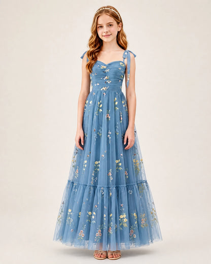 Dusty Blue Junior Bridesmaid Dress