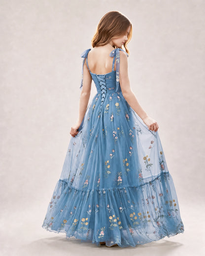 Dusty Blue Junior Bridesmaid Dress