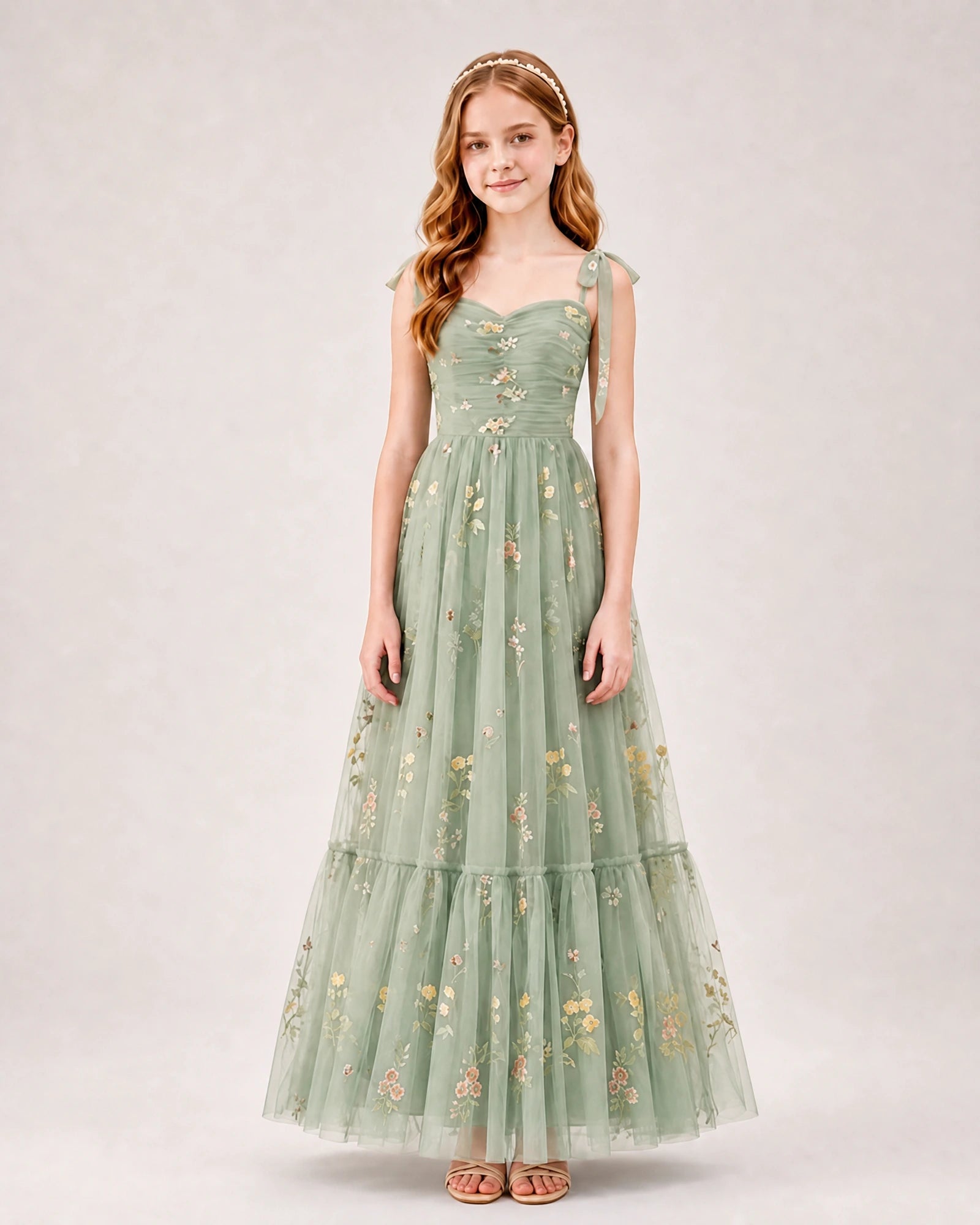Sage Green Junior Bridesmaid Dress