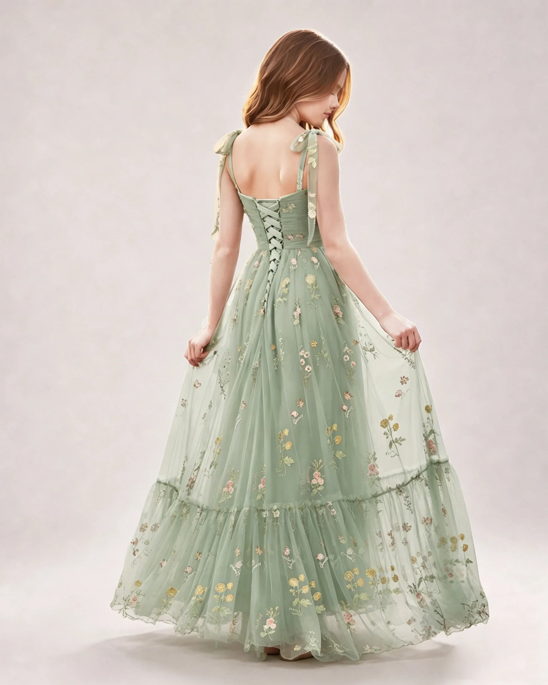 Sage Green Junior Bridesmaid Dress